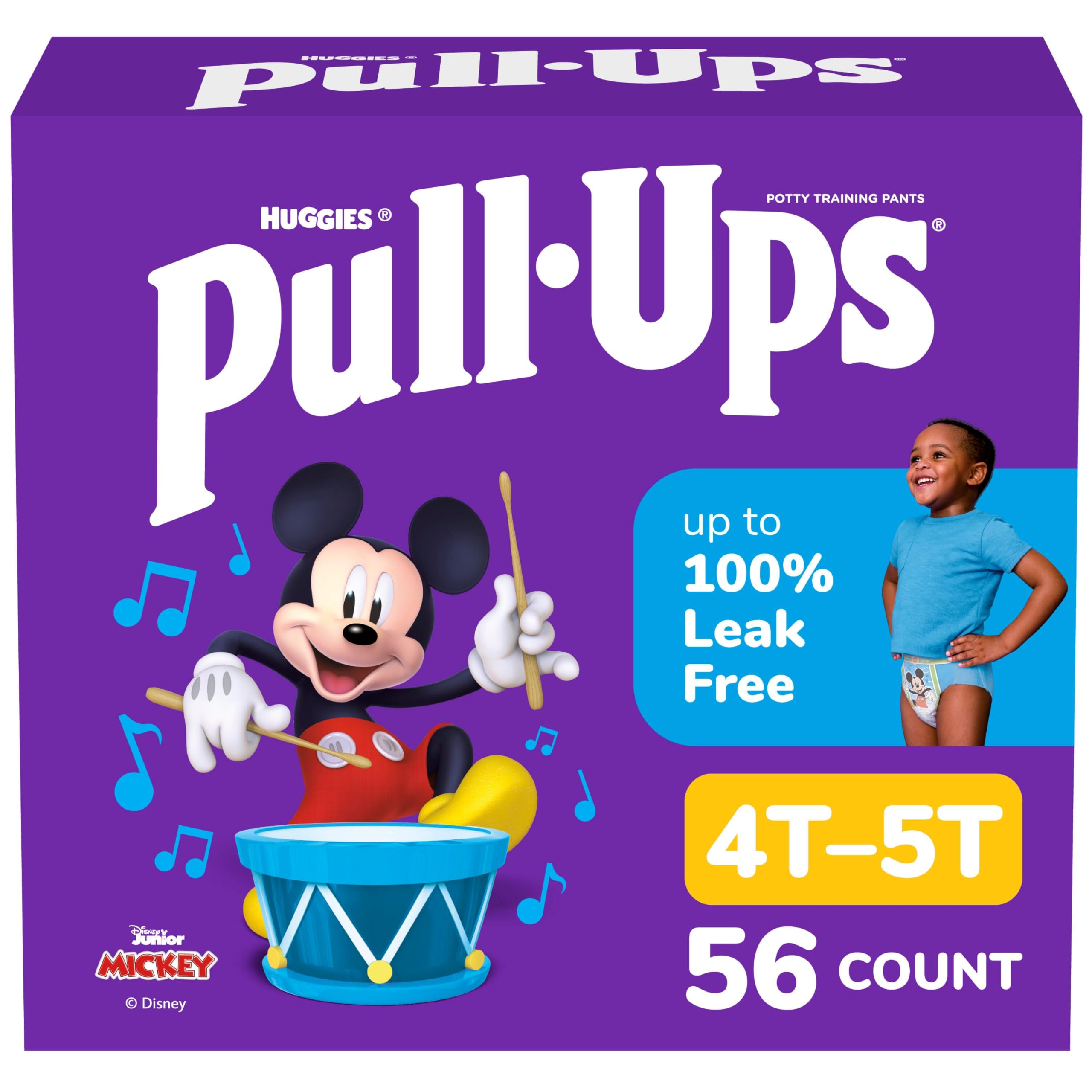 Photo 1 of Pull-Ups Boys' Potty Training Pants, Size 4T-5T Training Underwear (38-50 lbs), 56 Count