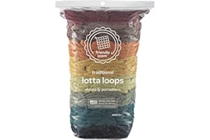 friendly loom Quality Cotton Weaving Loops in Earthtone Colors – 7” Traditional Size | Weave 6 Functional Potholders | Made in The USA