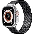 PITAKA Apple Watch Band, 100% Carbon Fiber, Lightweight & Comfortable, Customizable Size, Compatible with Apple Watch Series 8/7/6/SE/5/4/3/2/1