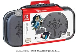 Game Traveler Zelda Nintendo Switch OLED Case - Fits Switch OLED, Original Switch & Switch Lite, Adjustable Viewing Stand & Bonus Game Cases, Deluxe Carry Handle, Licensed Nintendo Switch Game case