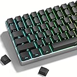 dagaladoo Black keycap Set,Shine Through keycaps 60