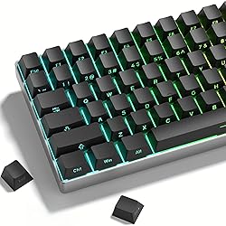 dagaladoo Black keycap Set,Shine Through keycaps 60