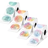 Original Print Master M220 Labels, Round - 1.96", "Compatible with Phomemo M110 M110 M220 M200 M221, Gradient Flower, 4 Rolls
