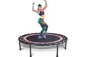 KOKSRY Mini Fitness Trampoline with Bungees – Stable & Quiet Rebounder for Adults, Perfect for Indoor & Outdoor Workouts