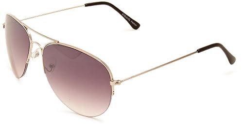 Eyelevel Colonel Pilot Style Men's Sunglasses Silver Effect One Size - With UV400 Protection