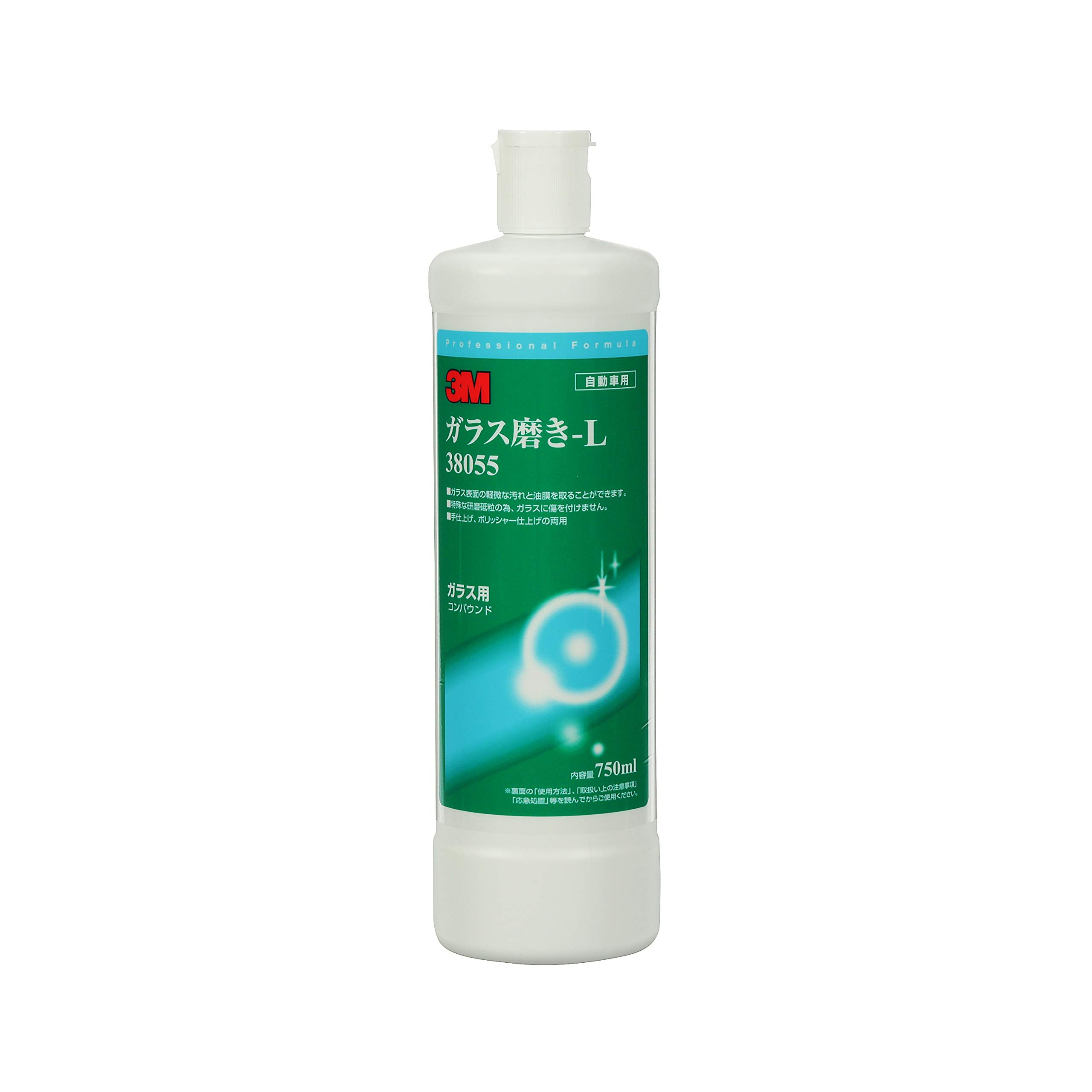 スリーエム(3M) 3M ガラス コンパウンド ガラス磨き-L 750ml 38055 油膜 水アカ 微細なキズ除去商品画像