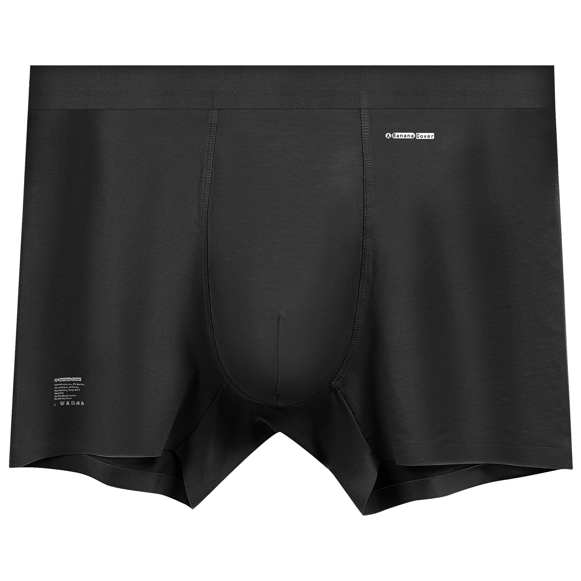 Photo 1 of ABananaCover Premium Men's Naked Feeling Air Micro Modal Boxer Briefs - Superior To Cotton Underwear - 3X Softer Than Cotton - 3" Snug-Fit Athleisure Mens Underwear Trunks - Wolfram Black, Large