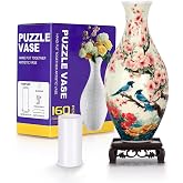 BELEEV 3D Puzzle Vase for Adults,160PCS DIY Plastic Waterproof(Floral Bird) | Glue-Free Compatible Flower Vase for Block Flowers, Unique Home Decor, Housewarming and Birthday Gift for Flower Arrangements