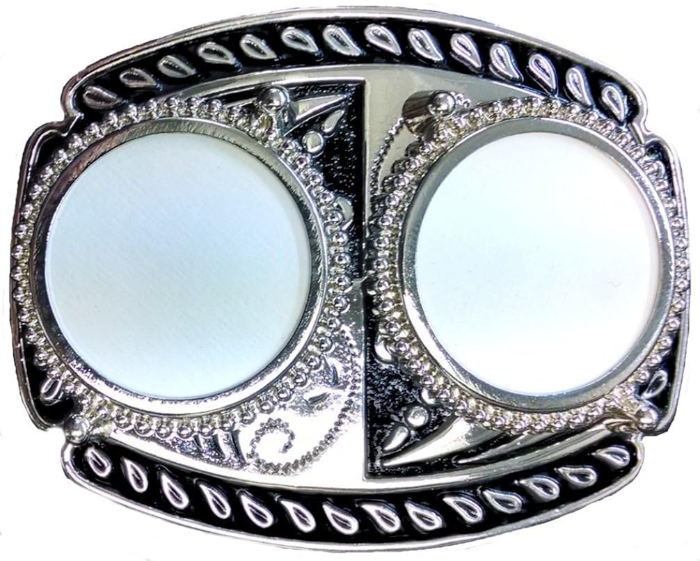 Two Coin U.S. Silver Dollar Belt Buckle 4' x 3' Made In USA Amazon