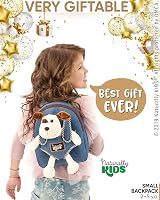 Naturally KIDS Toddler Backpack with Stuffed Animal Dog Plush Toy for Girls Boys view 5