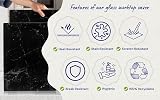 Kitchenville Glass Chopping Board 40x30 cm Black Marble Effect view 2