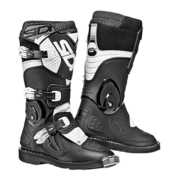 Sidi Flame Stiefel, Schwarz-Weiß, Größe 40