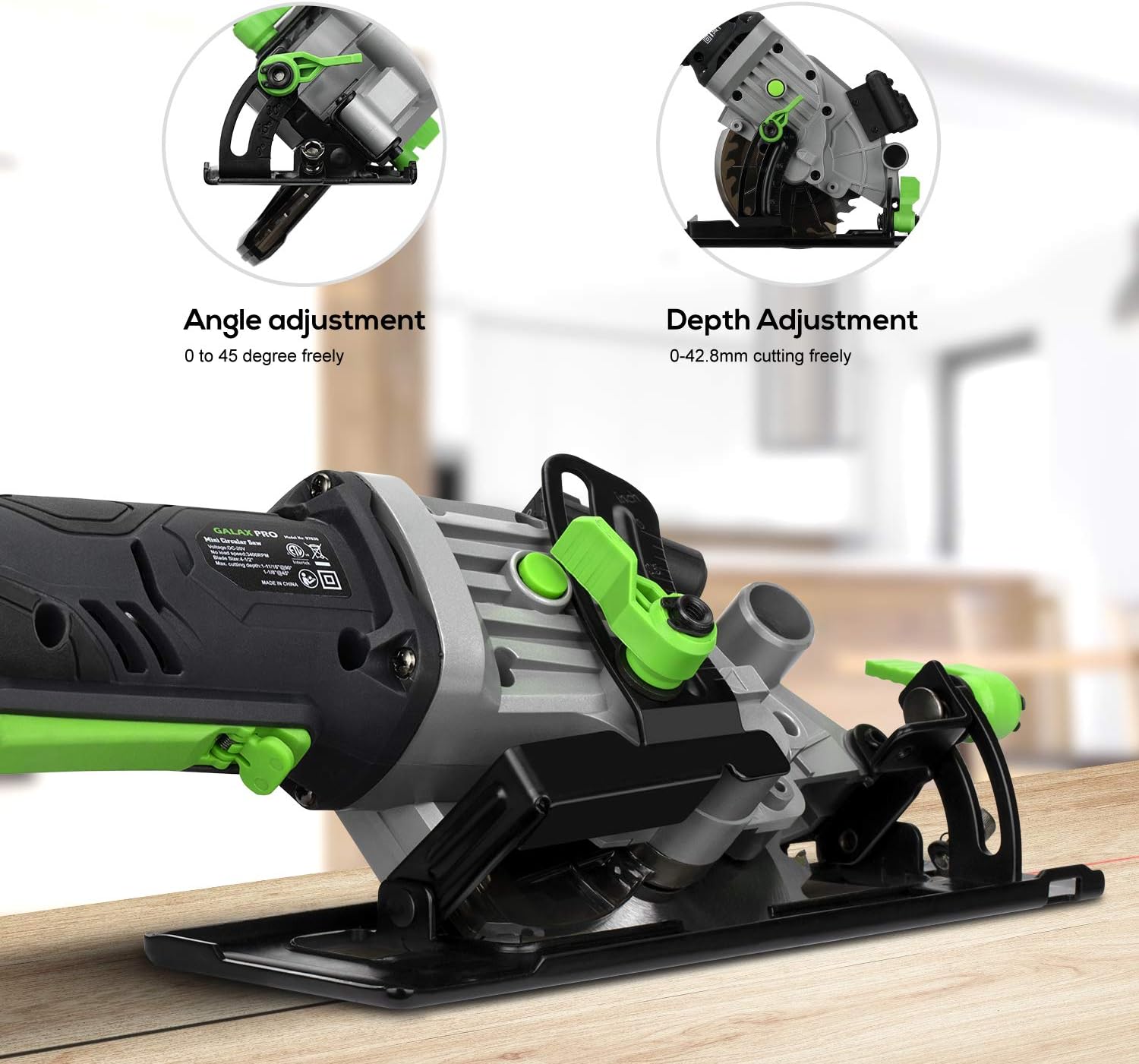 GALAX PRO Mini Circular Saw, 20V 3400RPM Professional Cordless Circular Saw - Image 5