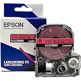 Epson LABELWORKS 211STBRPX Genuine Shrink Tube AWG 2-8 Black on Red Shrink Tube - 1/2" (11MM) Wide, 96"