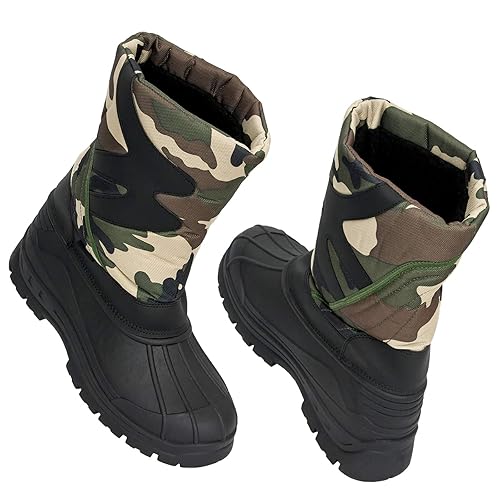 ART.MAS Schneestiefel Winterstiefel Forststiefel Winterschuhe Gefüttert (BSNOW-CAMO)