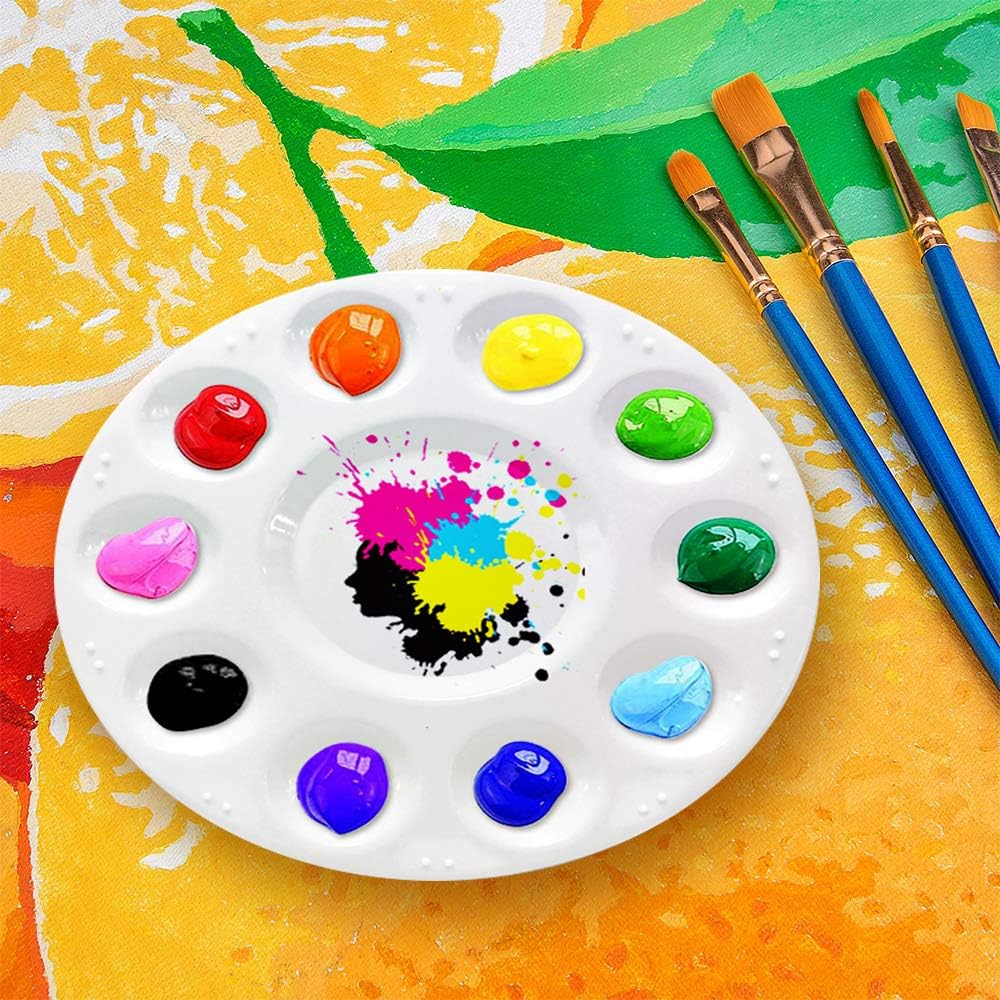 Hulameda Paint Tray Palettes Plastic Pallets for Kid,Adult,Student to Acrylic Oil Watercolor Craft DIY Art Painting-12pcs: Arts, Crafts & Sewing
