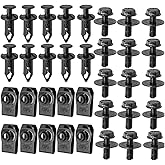 XINLIYA 35/50/70PCS Engine Under Cover Splash Shield Body Bolts Screws, Universal Extruded U-Nuts Kit, Bumper Fender Liner Pu