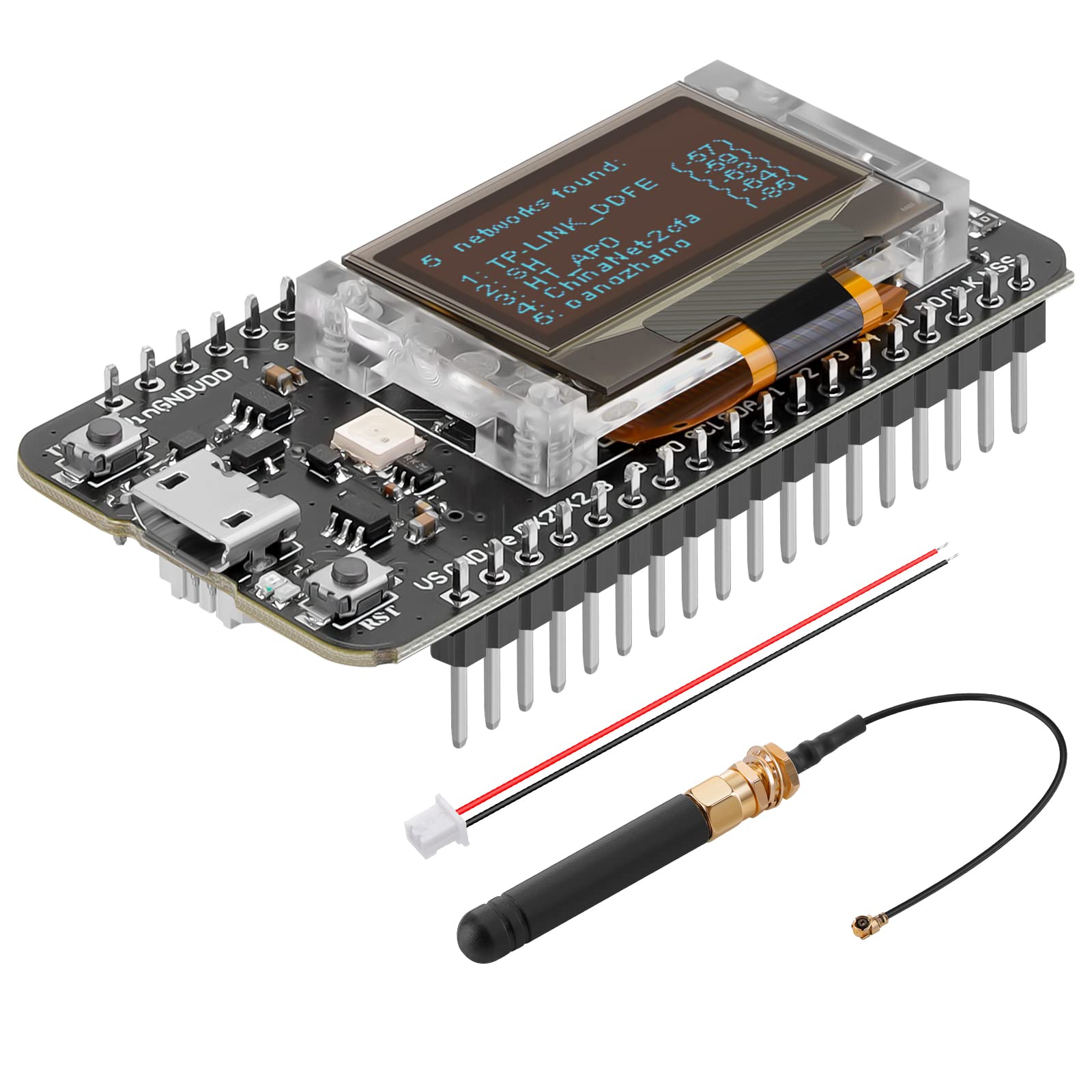 Seamuing LoRa GPS Module LoRaWAN 868 915mHz Development Board LoRa Kit Ultra Low Power Design SX1262 ASR6502 Chip with 0.96 inch OLED Display and Antenna for Arduino and Intelligent Scene