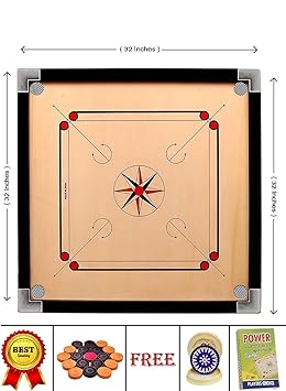 SMT Wooden Premium Quality 32 Inch Large Size Carrom Board