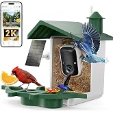 Bird Feeder with Camera, 2K HD Video Bird Watching Camera Solar Powered | AI Identify Birds Species, Auto Capture Videos, Instant Alerts, DIY Add-ons, Best Gifts for Mom Dad &amp; Bird Lovers