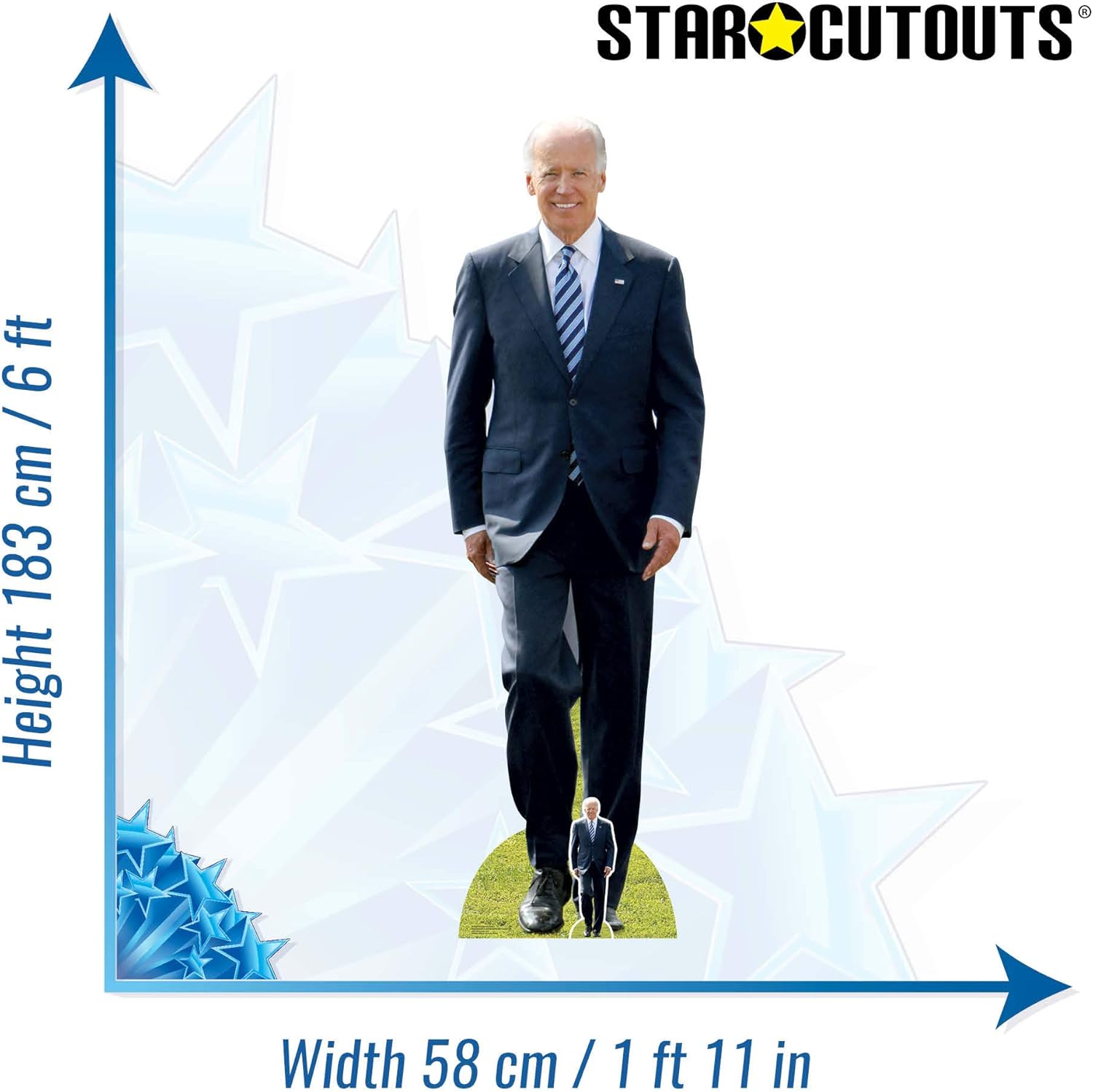 STAR CUTOUTS SC2260 USA President Joe Biden Lifesize Cardboard Standee with Free Mini Cutout Amazing Decoration for The Home Office - Image 3