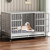 Snuowu 48 Inch Heavy Duty Dog Crate with