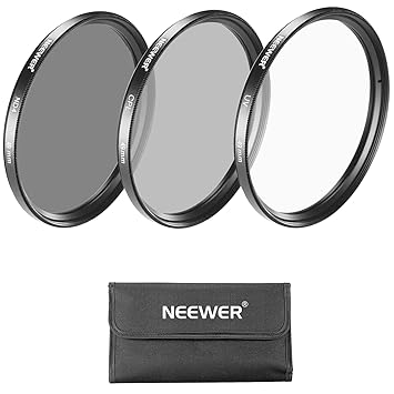 Neewer Kit Filtro de 49mm: Filtro UV/CPL/ ND4 + Bolsa para Cámaras ...