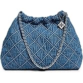 Tory Burch Women's Fleming Soft Denim Drawstring Bag