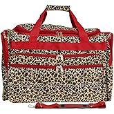 World Traveler Wildlife Paisley Carry-On Duffel Bag – Lightweight, Durable Polyester with Adjustable Shoulder Strap