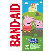 BAND-AID Brand Adhesive Bandages, Peppa Pig, Assorted Sizes, 20 Count | Cocoa Butter Vanilla Scent, Soothing Prebiotic Oat, Long-Lasting Hydration for Sensitive Skin, Hypoallergenic, Paraben-Free