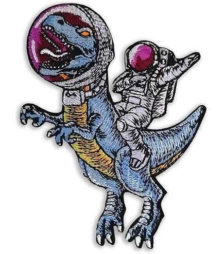 "Lost In Lonely Planet" Astronaut Embroidered Patch - Iron On Or Sew On, 2.5x3.5 Inches