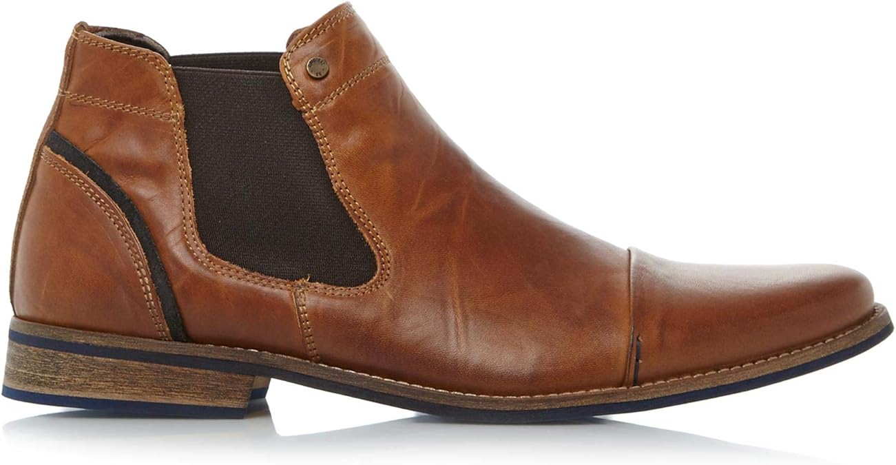 Dune London Men's Chili Blue Sole Toecap Leather Chelsea