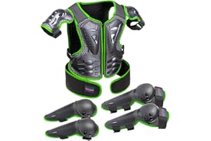 DBAOXIAOMU Kids Dirt Bike Gear,Motorcycle Armor Vest Suit for Motocross ATV MTB,Elbow Knee Back Chest Protection for Skating Ski