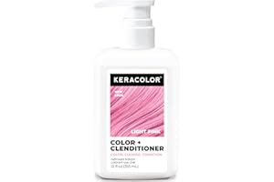 Keracolor Color + Clenditioner 3-in-1 Color-Depositing Conditioner, Gently Cleanses & Conditions, Semi-Permanent Light Pink H