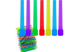 ZEBRA SMOKE Hookah Tips Disposable Hookah Plastic Mouth Tips Many Colors Individually Wrapped Hookah Hose Mouth Accessories Long Male Ends 100 Pieces
