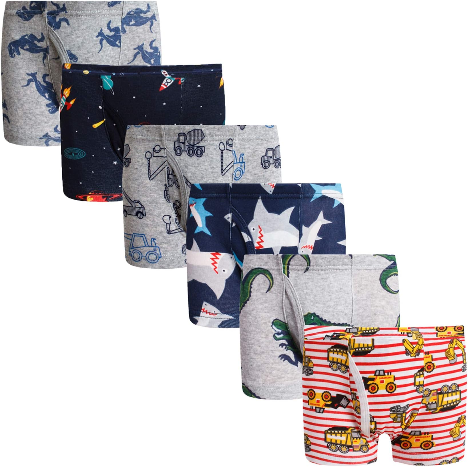 Boys Boxer Briefs Shorts Cotton Dinosaur Shark Baby Toddler Underwear for Kids Boy 3/6 Pack
