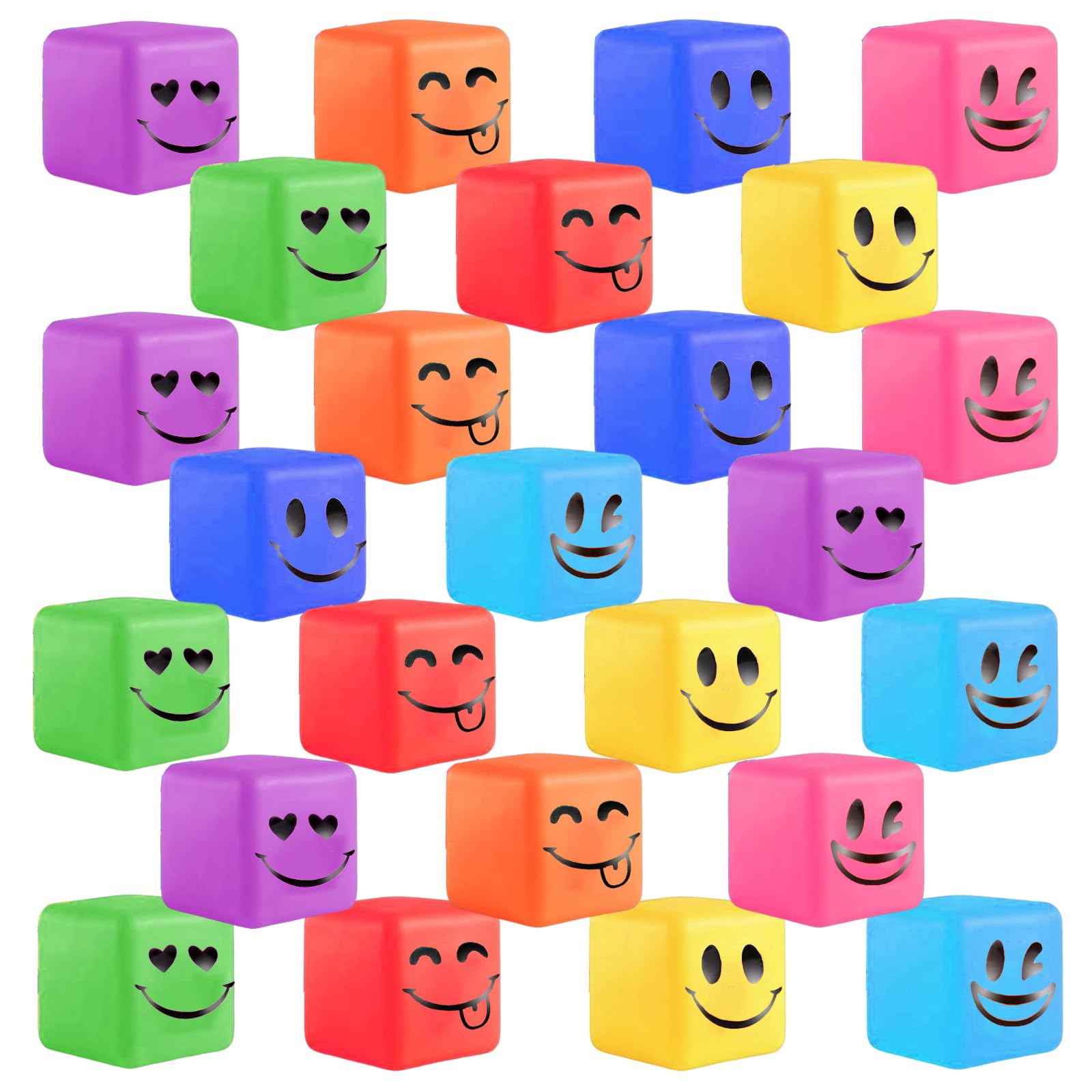 Photo 1 of 28 Pack Slow Rising Stress Cube Fidget Toys Bulk- Square Squishy Stress Balls,Stretch Squishy Toy,Stress Relief Ball for Adults