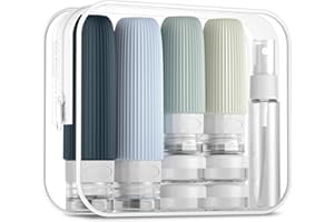 Mrsdry 16 Pack Travel Bottles Set, TSA Approved Leak Proof Silicone Squeezable Containers for Toiletries, Refillable Travel Accessories for Conditioner, Shampoo, Lotion & Body Wash Accessories