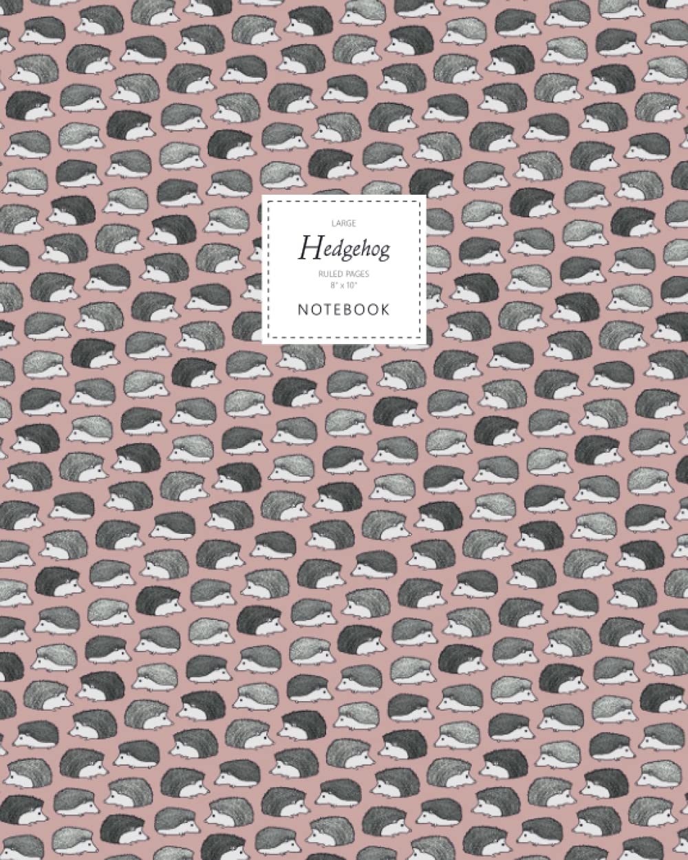 Hedgehog Notebook - Ruled Pages - 8x10 - Large (Berry)