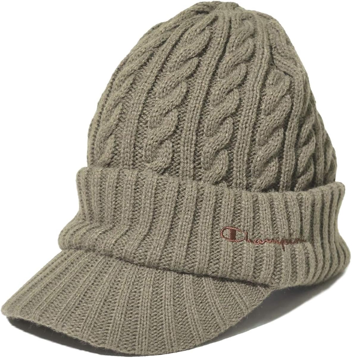 Amazon Champion(チャンピオン) つば付きニット帽 キャップ メンズ レディース カーキ 4930010 ニット 通販