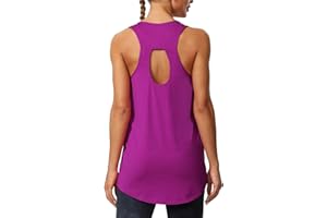 Cakulo Workout Long Tank Tops for Women Plus Size Loose Fit Athletic Exercise Gym Muscle Sleeveless Shirts Tops