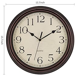Foxtop 14 Inch Wall Clock Battery Operated Silent