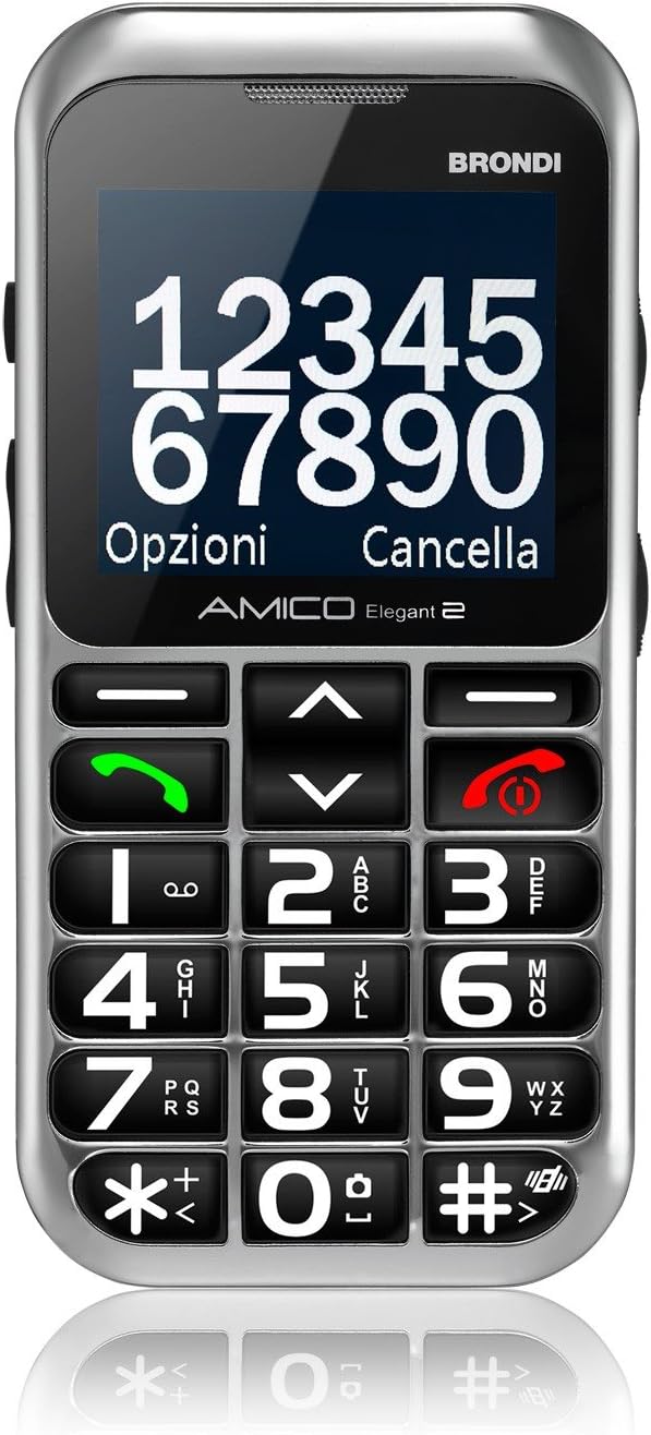 BRONDI CELLULARE AMICO ELEGANT BLACK TASTI GRANDI Amazon.it Elettronica