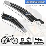 Ledeak Mudguard Set for 20-26 In Bikes Front Rear Fenders Grey view 2