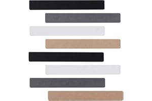 Afumazi 8Pcs Felt Board Tile Bulletin Board Bar Strip for Wall, Self-Adhesive Memo Pin Board with 24Pushpins, Corkboard Strip for Office Home Classroom(Color)