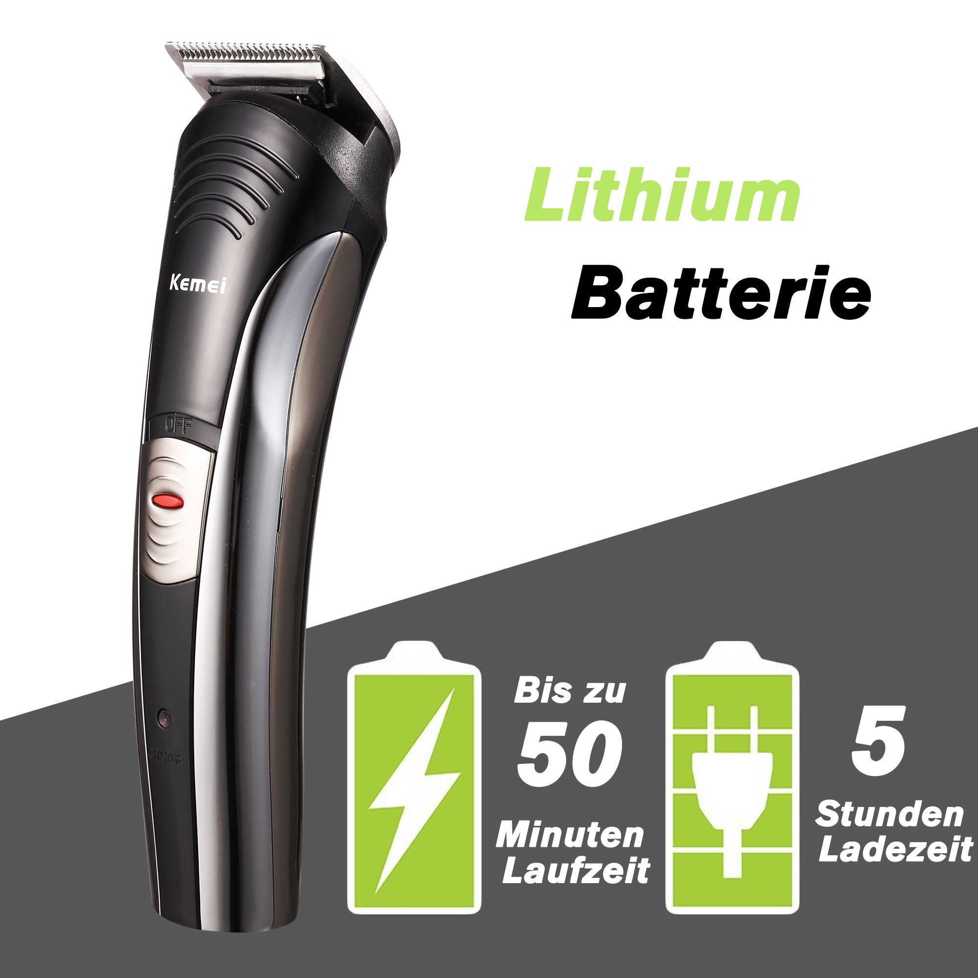 Yivans KM590A professionelle Haarschneider (ein enthält Bartbürste mit Wildschweinborsten)