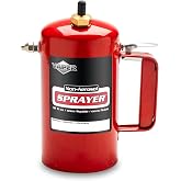 Vaper 19419 Spot Spray Non-Aerosol Sprayer, Pin Stream Brass Nozzle, Red | 32oz Steel Canister, Refillable Pressurized Sprayers for use with Solvents, Degreasers, Lubricants &amp; Oils