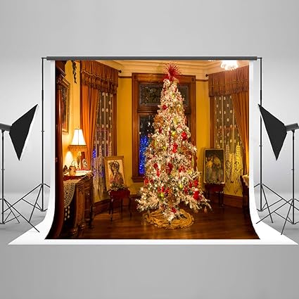 Kate Night Christmas Photography Backdrop Glitter Christmas Tree