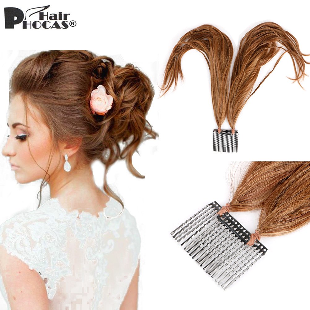 S 22 Hairphocas Bendable Wires Foxtail Comb Updo Synthetic Messy