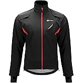 ROCKBROS Winter Cycling Jacket for Men Thermal Fleece Windproof Jacket Running Biking Hiking